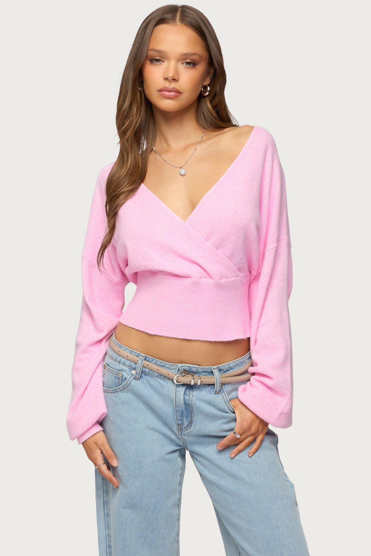 Lillia V Neck Wrap Sweater