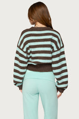 Penelope Fuzzy Striped Sweater