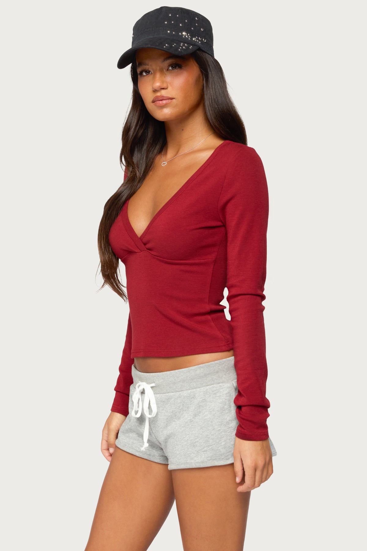 Doron V Neck Long Sleeve Top