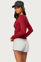 Doron V Neck Long Sleeve Top