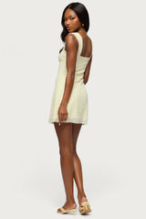 Nairobia Textured Mesh Mini Dress