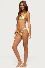 Melanie Polka Dot Triangle Bikini Top