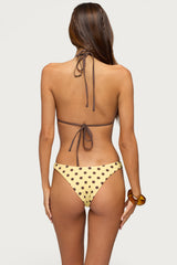 Melanie Polka Dot Triangle Bikini Top
