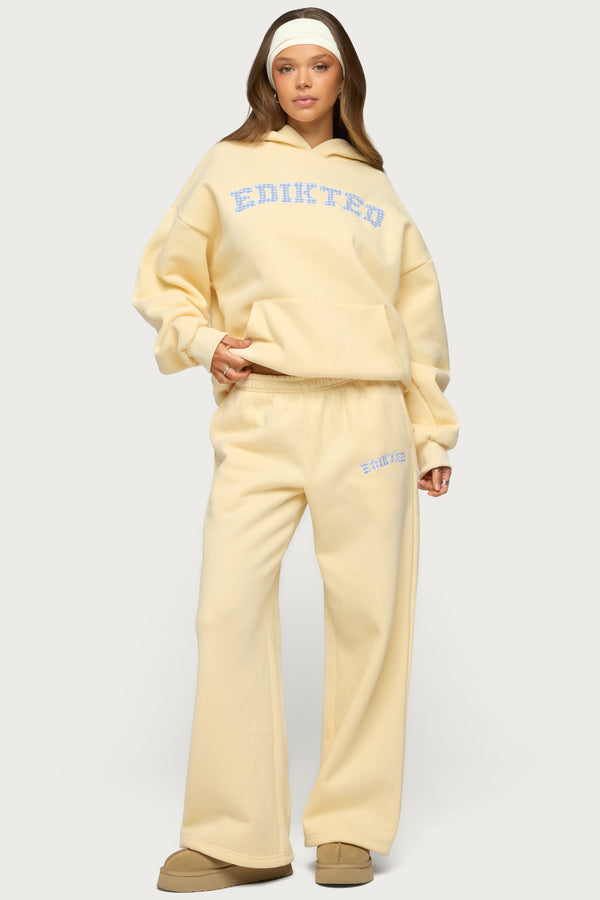 Edikted Lover Wide Leg Sweatpants