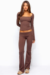 Hayden Square Neck Long Sleeve Top