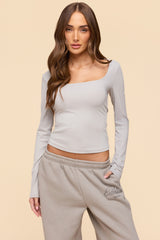 Hayden Square Neck Long Sleeve Top
