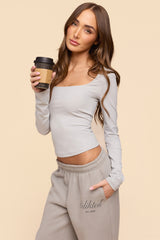 Hayden Square Neck Long Sleeve Top