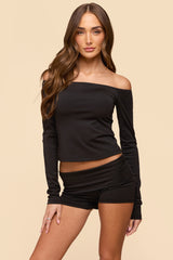 Tezia Off Shoulder Long Sleeve Top