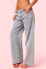 Embroidered Barbie™ Low Rise Baggy Jeans