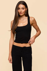 Linda Ribbed Scoop Neck Tank Top