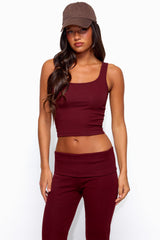 Linda Ribbed Scoop Neck Tank Top