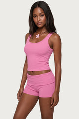 Linda Ribbed Scoop Neck Tank Top