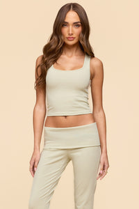 Linda Ribbed Scoop Neck Tank Top