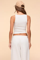 Linda Ribbed Scoop Neck Tank Top