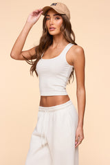 Linda Ribbed Scoop Neck Tank Top