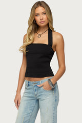 Esmerela Bandage Knit Halter Top