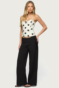 Cerise Buckle Low Rise Baggy Pants