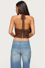 Alira Fringed Panel Halter Top