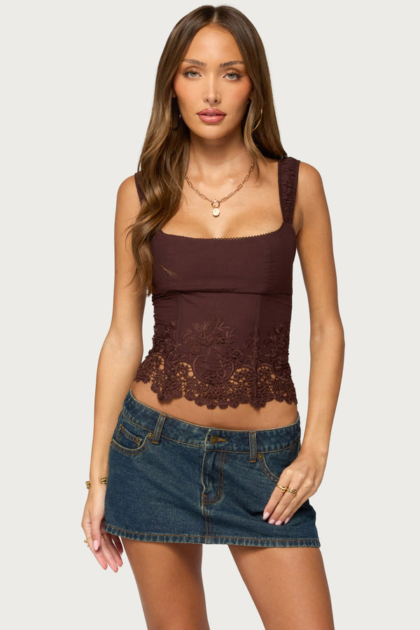 Jana Lacey Ruched Strap Corset view 1