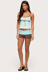 Emmey Contrast Foldover Shorts