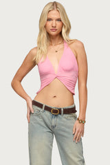 Alani Twisted Cropped Halter Top