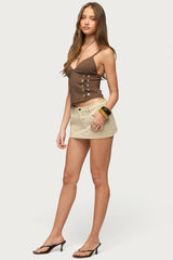 Dafna Asymmetric Button Tank Top