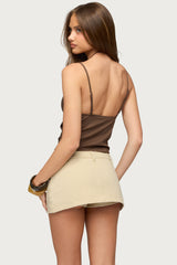 Dafna Asymmetric Button Tank Top