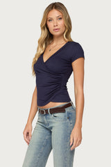 Iria V Neck Wrapped Top