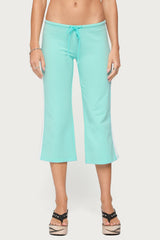 Milene Contrast French Terry Capri Pants