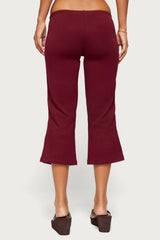 Milene Contrast French Terry Capri Pants