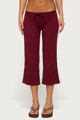 Milene Contrast French Terry Capri Pants