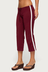 Milene Contrast French Terry Capri Pants