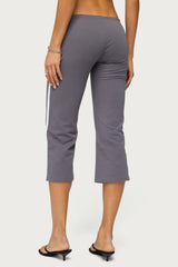 Milene Contrast Terry Capri Pants