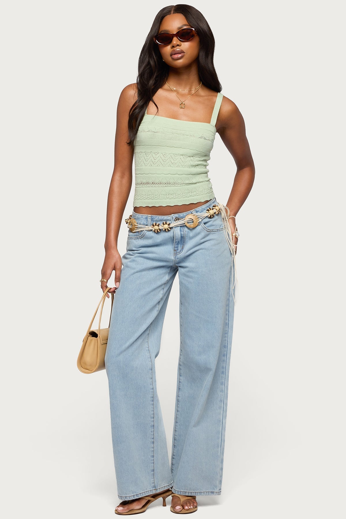 Naia Pointelle Knit Tank Top – edikted