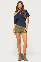 Mariee Asymmetric Off Shoulder Top