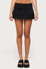 Iriana Peplum Eyelet Mini Skort
