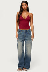 Noriah V Neck Halter Top