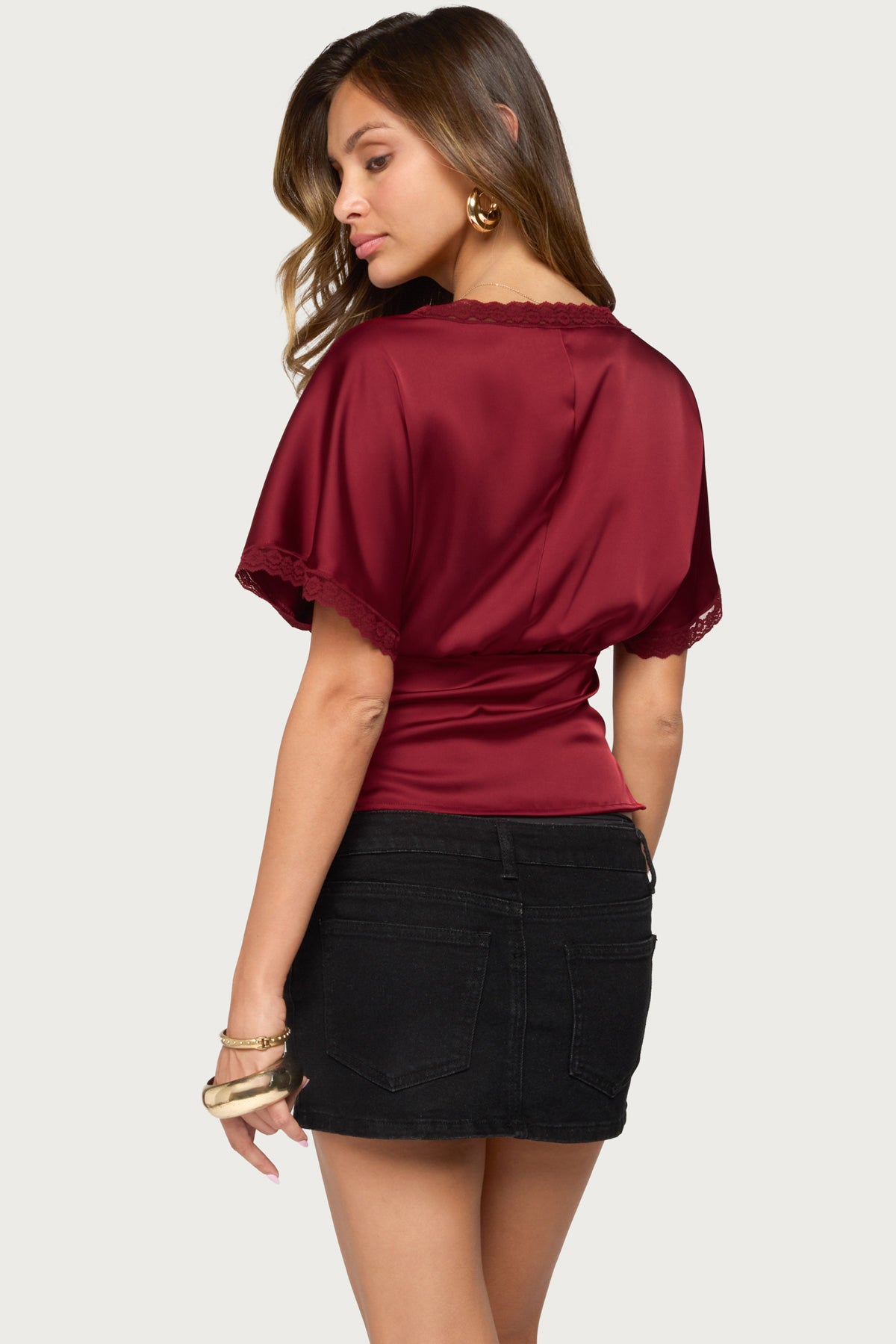 Ihara Lacey Cinched Waist Top