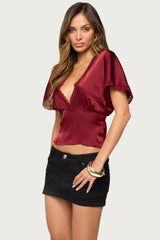 Ihara Lacey Cinched Waist Top