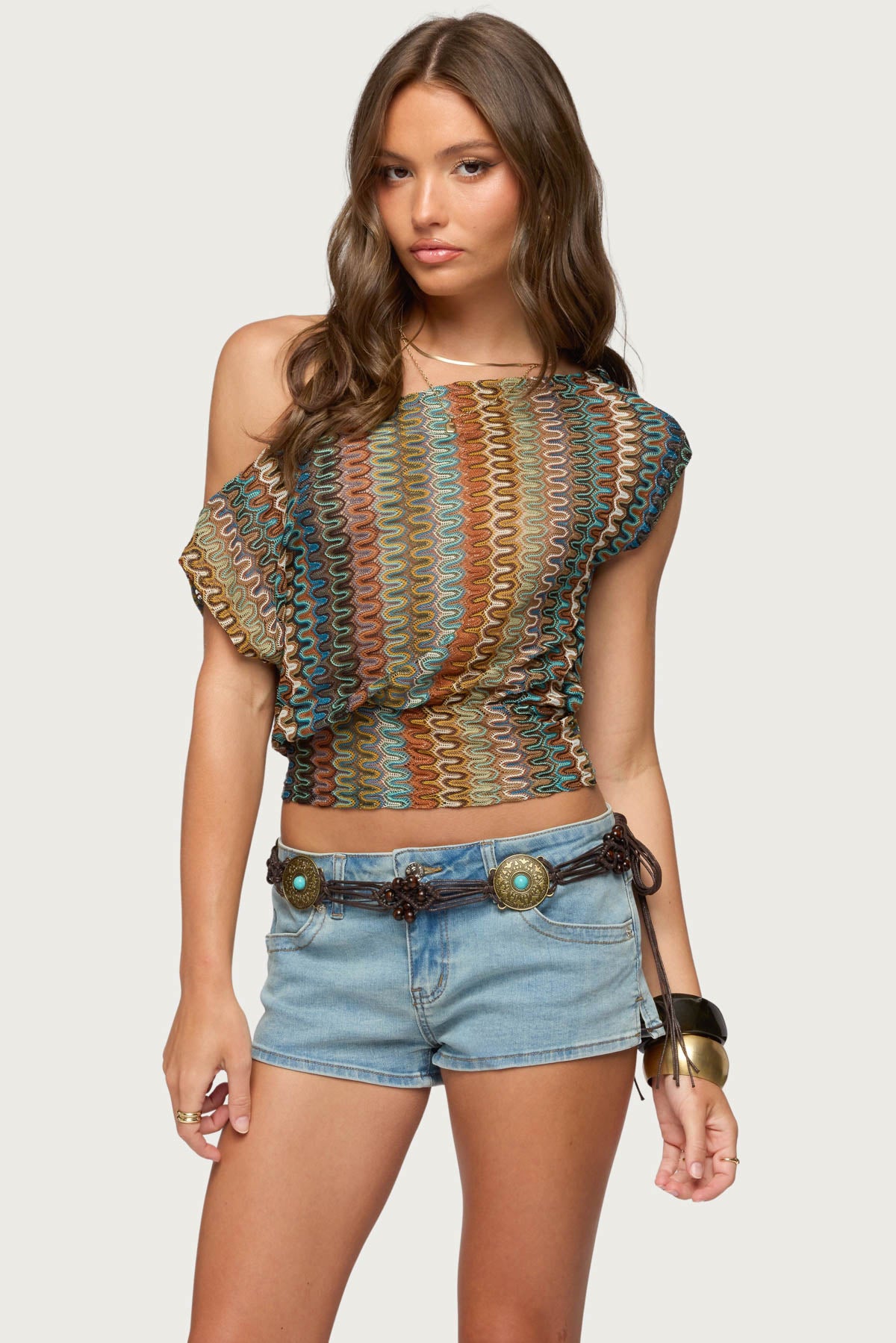 Tack shoulder KNIT TOPS★libjoie Steel Fitted Off Shoulder Knit Top | Lime Lush Boutique