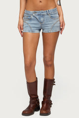 Western Stitch Studded Denim Micro Shorts