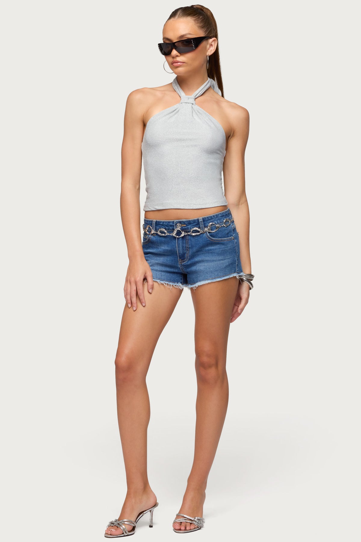 Katalya Glitter Halter Top