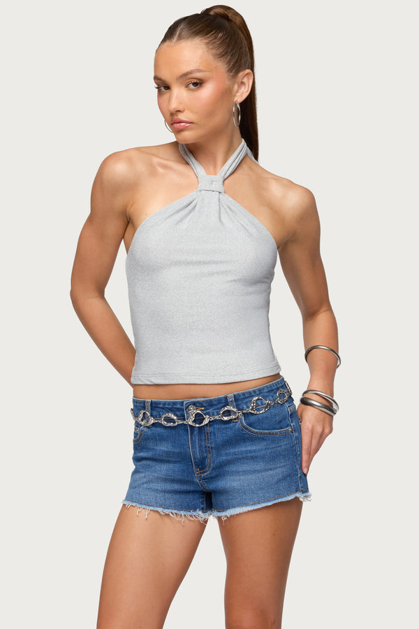 Katalya Glitter Halter Top