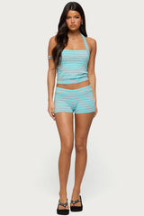 Delyla Striped Halter Top