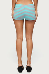 Delyla Striped Micro Shorts