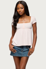 Bette Pointelle Babydoll Top