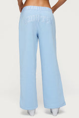 Edikted Core Stripey Wide Leg Sweatpants