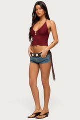 Backless Coastal Charm Crochet Top