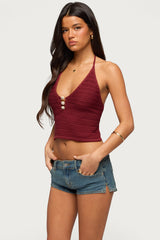 Backless Coastal Charm Crochet Top