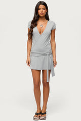 Winnie Tie Wrap Mini Dress